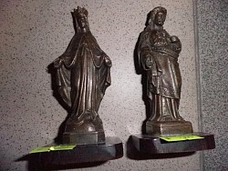 bronzov soky: Kristus a Panna Marie 